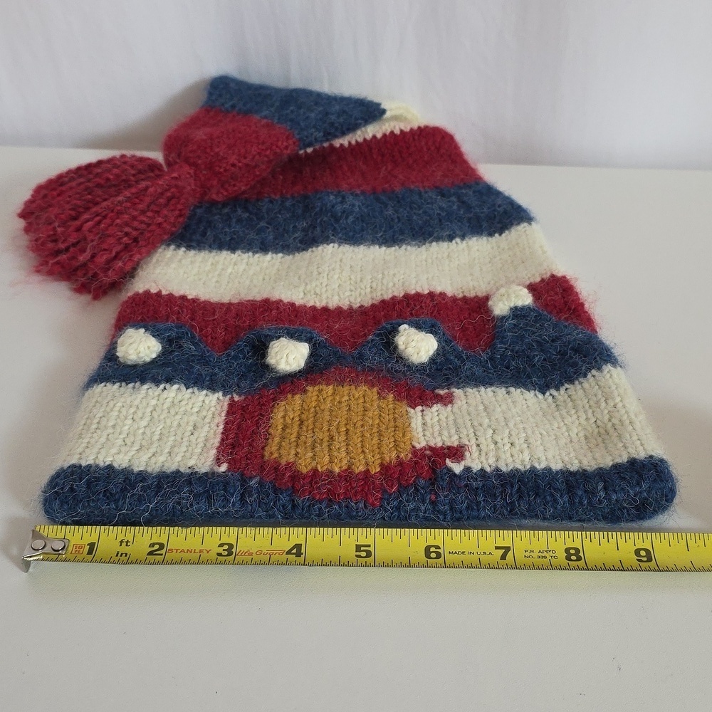 Colisco Mens Red, Blue, Beige & Gold Knit Hat - Picture 5 of 6